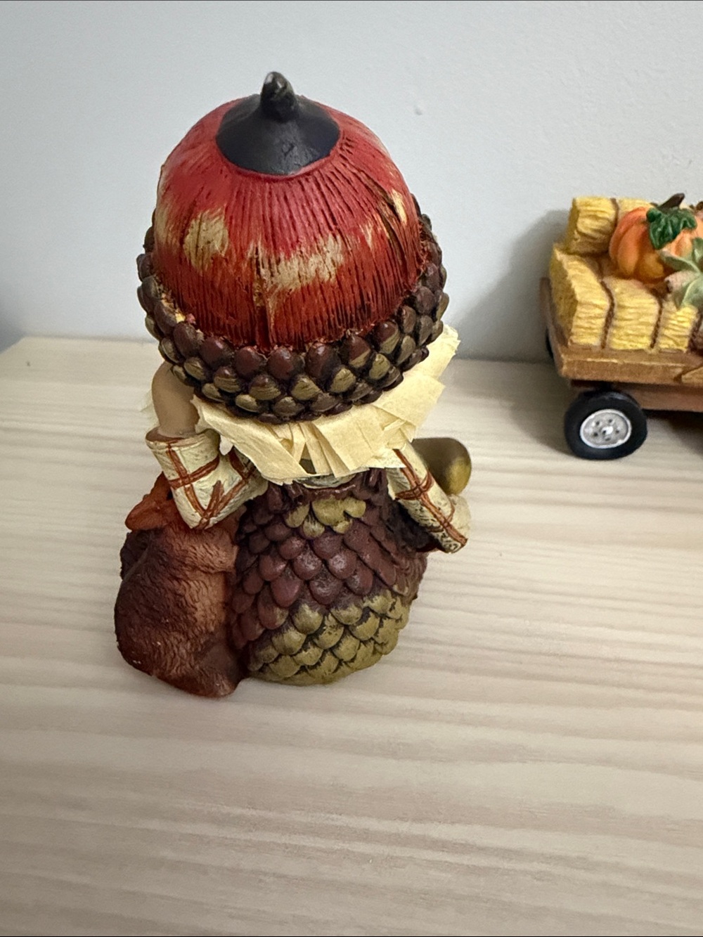 Vintage Acorn Girls & Wagon Thanksgiving Shelf sitter set - Picture 4 of 9